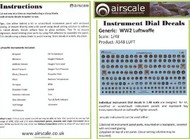  Airscale Model Aircraft Enhancements  1/48 WWII Luftwaffe Instrument Dials (Decal) AIC4802