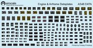  Airscale Model Aircraft Enhancements  1/48 Metallic Placards & Data plates Allied and Axis WWII AS48DATA
