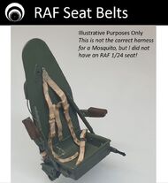  Airscale Model Aircraft Enhancements  1/24 RAF seatbelts WWII (Sutton Harness)* SB24QK