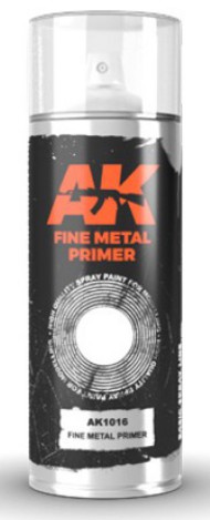  AK Interactive  NoScale Fine Metal Lacquer Primer 150ml Spray AKI1016