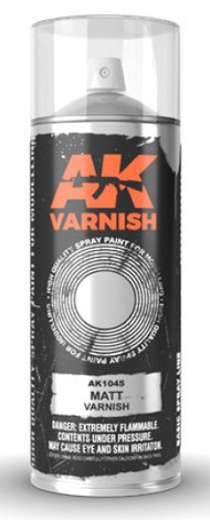  AK Interactive  NoScale Matt Lacquer Varnish 400ml Spray* AKI1045