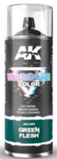  AK Interactive  NoScale Wargame Color: Green Flesh Paint 400ml Spray* AKI1053