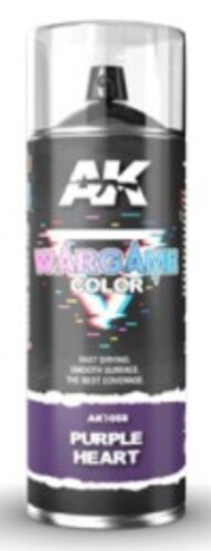  AK Interactive  NoScale Wargame Color: Purple Heart Paint 400ml Spray* AKI1058