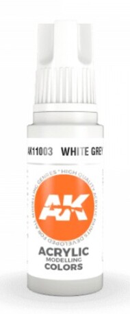  AK Interactive  NoScale White Grey Acrylic Paint 17ml Bottle AKI11003