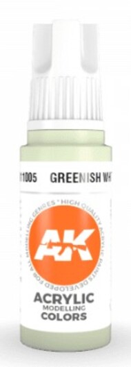  AK Interactive  NoScale Greenish White Acrylic Paint 17ml Bottle AKI11005