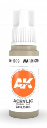 AK Interactive  NoScale Warm Grey Acrylic Paint 17ml Bottle AKI11009