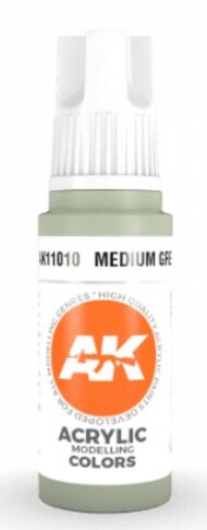  AK Interactive  NoScale Medium Grey Acrylic Paint 17ml Bottle AKI11010