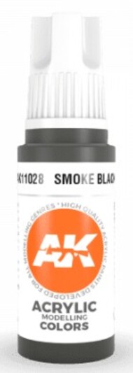  AK Interactive  NoScale Smoke Black Acrylic Paint 17ml Bottle AKI11028