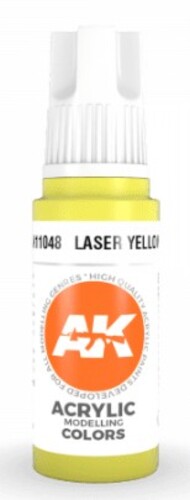  AK Interactive  NoScale Laser Yellow Acrylic Paint 17ml Bottle AKI11048