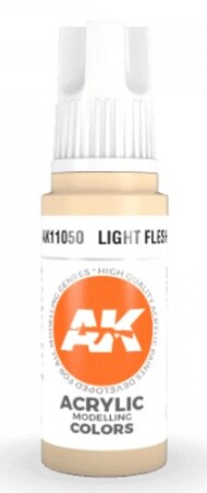  AK Interactive  NoScale Light Flesh Acrylic Paint 17ml Bottle AKI11050