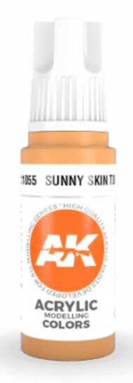  AK Interactive  NoScale Sunny Skin Tone Acrylic Paint 17ml Bottle AKI11055