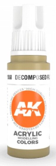  AK Interactive  NoScale Decomposed Flesh Acrylic Paint 17ml Bottle AKI11058