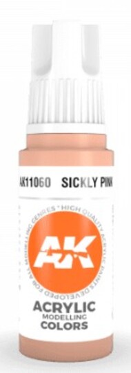  AK Interactive  NoScale Sickly Pink Acrylic Paint 17ml Bottle AKI11060