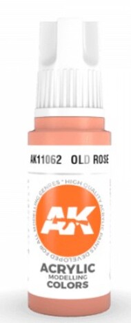  AK Interactive  NoScale Old Rose Acrylic Paint 17ml Bottle AKI11062