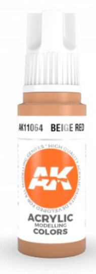 Beige Red Acrylic Paint 17ml Bottle #AKI11064