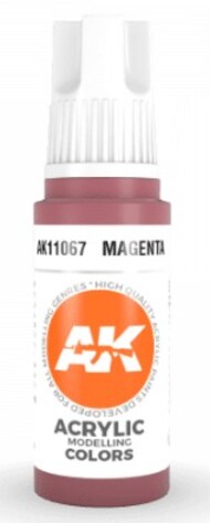  AK Interactive  NoScale Magenta Acrylic Paint 17ml Bottle AKI11067