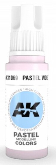  AK Interactive  NoScale Pastel Violet Acrylic Paint 17ml Bottle AKI11069