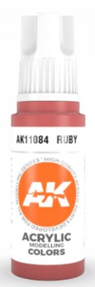  AK Interactive  NoScale Ruby Acrylic Paint 17ml Bottle AKI11084