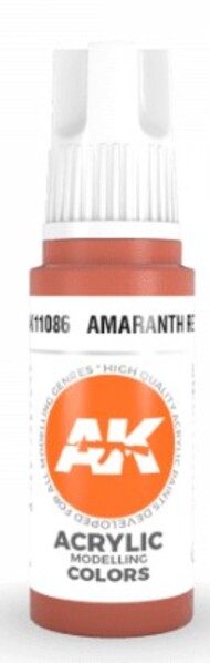  AK Interactive  NoScale Amaranth Red Acrylic Paint 17ml Bottle AKI11086