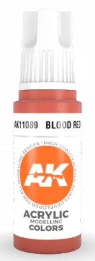  AK Interactive  NoScale Blood Red Acrylic Paint 17ml Bottle AKI11089