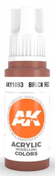  AK Interactive  NoScale Brick Red Acrylic Paint 17ml Bottle AKI11093