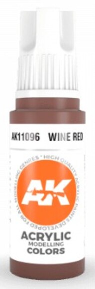  AK Interactive  NoScale Wine Red Acrylic Paint 17ml Bottle AKI11096