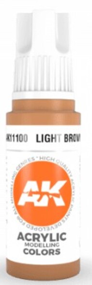  AK Interactive  NoScale Light Brown Acrylic Paint 17ml Bottle AKI11100