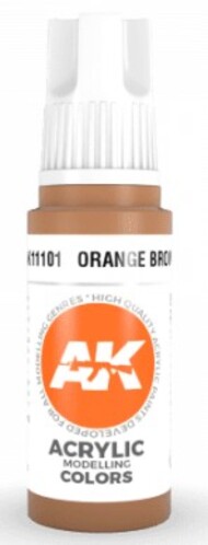  AK Interactive  NoScale Orange Brown Acrylic Paint 17ml Bottle AKI11101