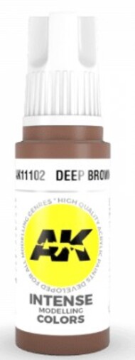  AK Interactive  NoScale Deep Brown Acrylic Paint 17ml Bottle AKI11102