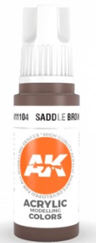  AK Interactive  NoScale Saddle Brown Acrylic Paint 17ml Bottle AKI11104