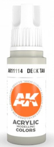  AK Interactive  NoScale Deck Tan Acrylic Paint 17ml Bottle AKI11114