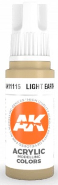  AK Interactive  NoScale Light Earth Acrylic Paint 17ml Bottle AKI11115