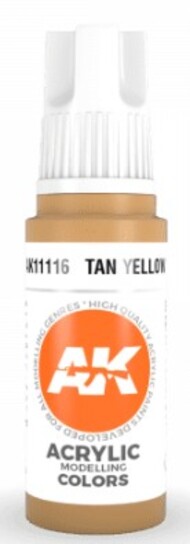  AK Interactive  NoScale Tan Yellow Acrylic Paint 17ml Bottle AKI11116