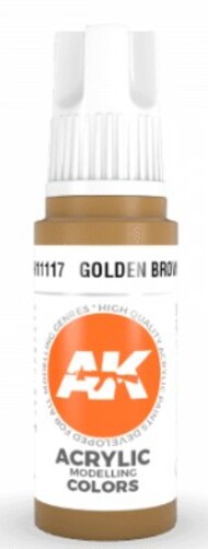  AK Interactive  NoScale Golden Brown Acrylic Paint 17ml Bottle AKI11117