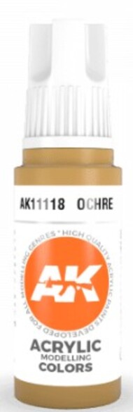  AK Interactive  NoScale Ocher Acrylic Paint 17ml Bottle AKI11118