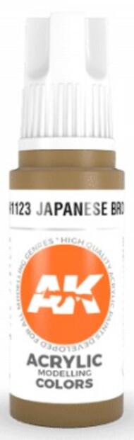 AK Interactive  NoScale Japanese Brown Acrylic Paint 17ml Bottle AKI11123