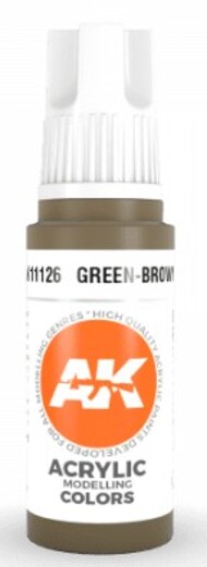  AK Interactive  NoScale Green Brown Acrylic Paint 17ml Bottle AKI11126