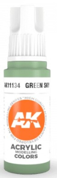  AK Interactive  NoScale Green Sky Acrylic Paint 17ml Bottle AKI11134