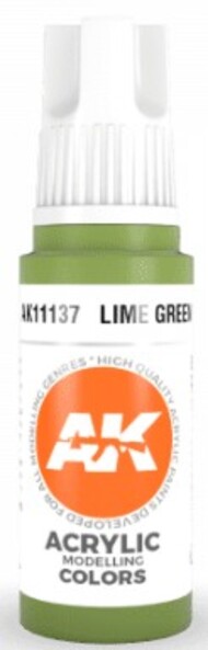  AK Interactive  NoScale Lime Green Acrylic Paint 17ml Bottle AKI11137