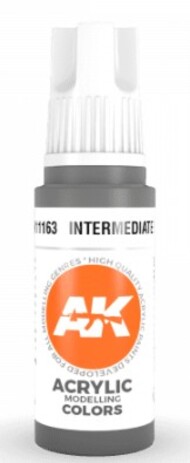  AK Interactive  NoScale Intermediate Blue Acrylic Paint 17ml Bottle AKI11163