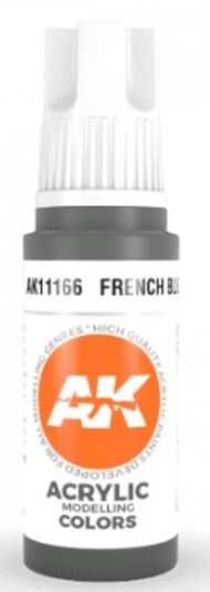  AK Interactive  NoScale French Blue Acrylic Paint 17ml Bottle AKI11166