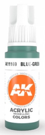  AK Interactive  NoScale Blue Green Acrylic Paint 17ml Bottle AKI11169