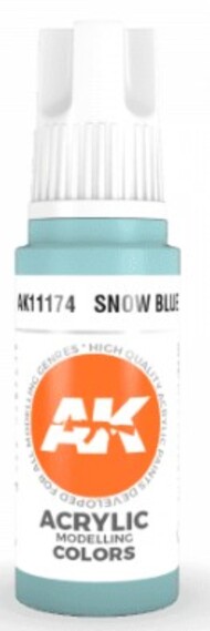  AK Interactive  NoScale Snow Blue Acrylic Paint 17ml Bottle AKI11174