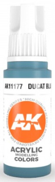  AK Interactive  NoScale Ducat Blue Acrylic Paint 17ml Bottle AKI11177