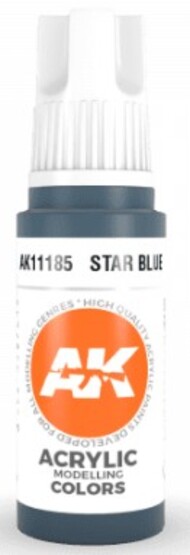  AK Interactive  NoScale Star Blue Acrylic Paint 17ml Bottle AKI11185