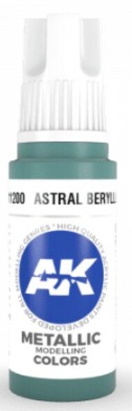  AK Interactive  NoScale Astral Beryllium Metallic Acrylic Paint 17ml Bottle* AKI11200