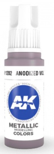  AK Interactive  NoScale Anodized Violet Metallic Acrylic Paint 17ml Bottle AKI11202