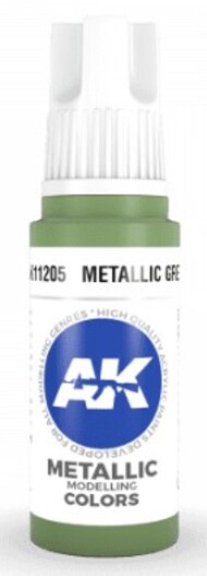  AK Interactive  NoScale Metallic Green Acrylic Paint 17ml Bottle* AKI11205