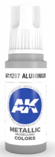  AK Interactive  NoScale Aluminum Metallic Acrylic Paint 17ml Bottle* AKI11207