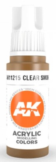  AK Interactive  NoScale Clear Smoke Acrylic Paint 17ml Bottle AKI11215